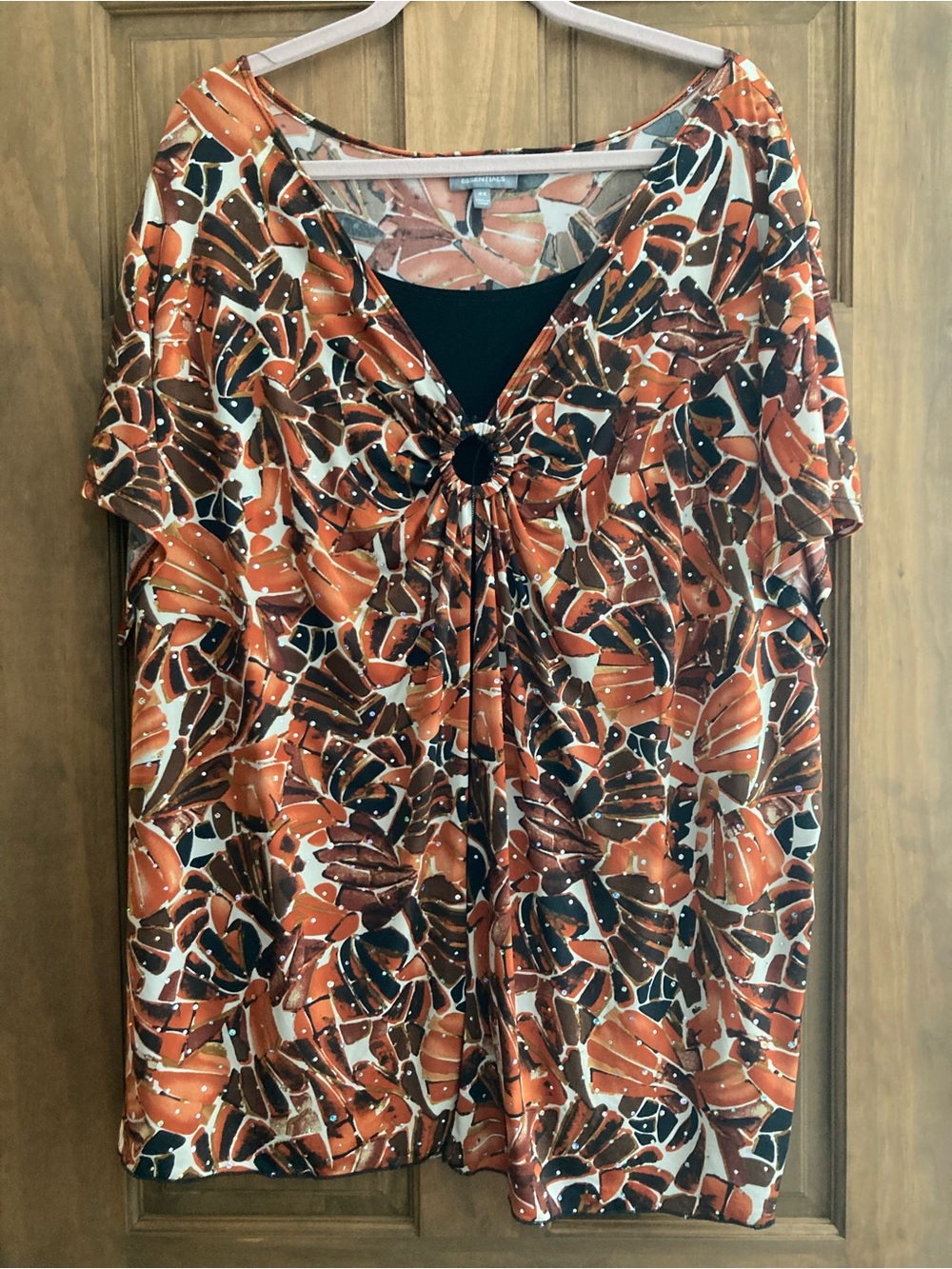 Essentials Nice Fall-Colors Open-Front Top 4X